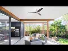 होटल के लिए 52 इंच का फ्लश माउंट एलईडी सीलिंग फैन लाइट के साथ