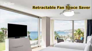 36 इंच रिट्रैक्टेबल सीलिंग फैन एलईडी लाइट