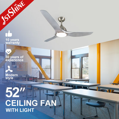 खरीदें OEM 52 इंच 220v Dimmable एलईडी प्लास्टिक सीलिंग फैन कस्टम लोगो ऑनलाइन निर्माण