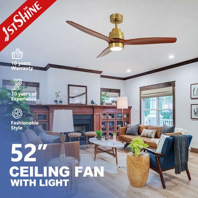 खरीदें 10- 1stshine LED Ceiling Fan with Gold Luxury Solid Wood and Adjustable LED Lighting ऑनलाइन निर्माण