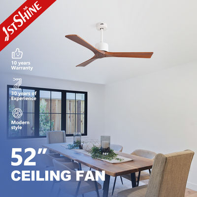 खरीदें 52 Inch Solid Wood Ceiling Fan Quiet DC Motor Modern Design for Living Room and Bedroom Use ऑनलाइन निर्माण