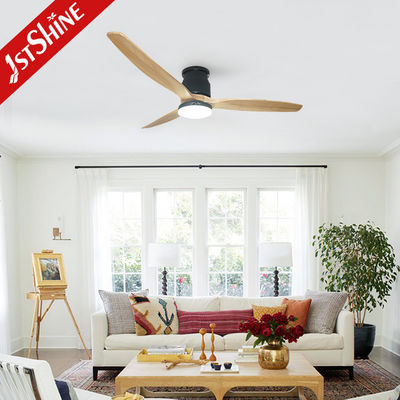 अच्छी कीमत रिमोट कंट्रोल के साथ एलईडी सीलिंग फैन, 52 इंच फ्लश माउंटिंग शांत डीसी मोटर ऑनलाइन
