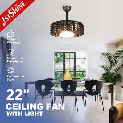 22 Inch Gold 220 V 15W Bldc Energy Saving Bladeless Led Lighting Ceiling Fan for Hotel