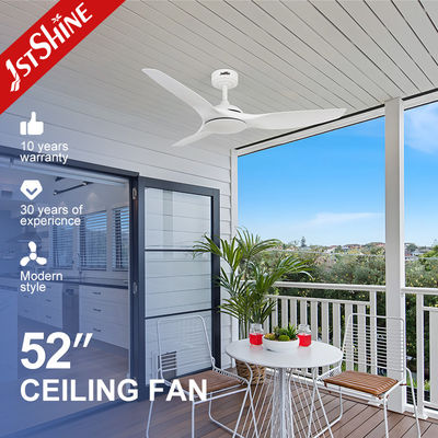 अच्छी कीमत 52 इंच सफेद छत पंखे बिना प्रकाश ABS ब्लेड स्मार्ट एपीपी नियंत्रण ऑनलाइन