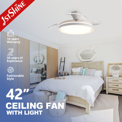 अच्छी कीमत 42-Inch Retractable Ceiling Fan Light Foldable Blades Dimmable LED Light ऑनलाइन