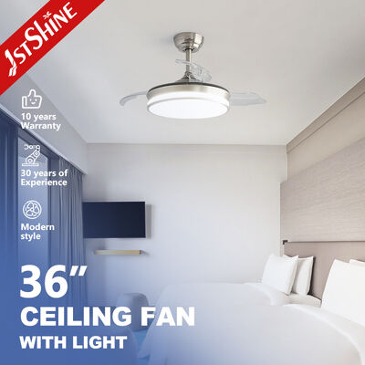 अच्छी कीमत बेडरूम या कार्यालय के लिए 36 इंच का खिंचवाया जाने वाला छत पंखा, मंद प्रकाश और तह करने योग्य ब्लेड ऑनलाइन