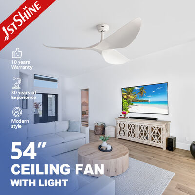 अच्छी कीमत 54 Inch White ABS Ceiling Fan Without Light with DC Motor for Large Airflow in Contemporary Design ऑनलाइन